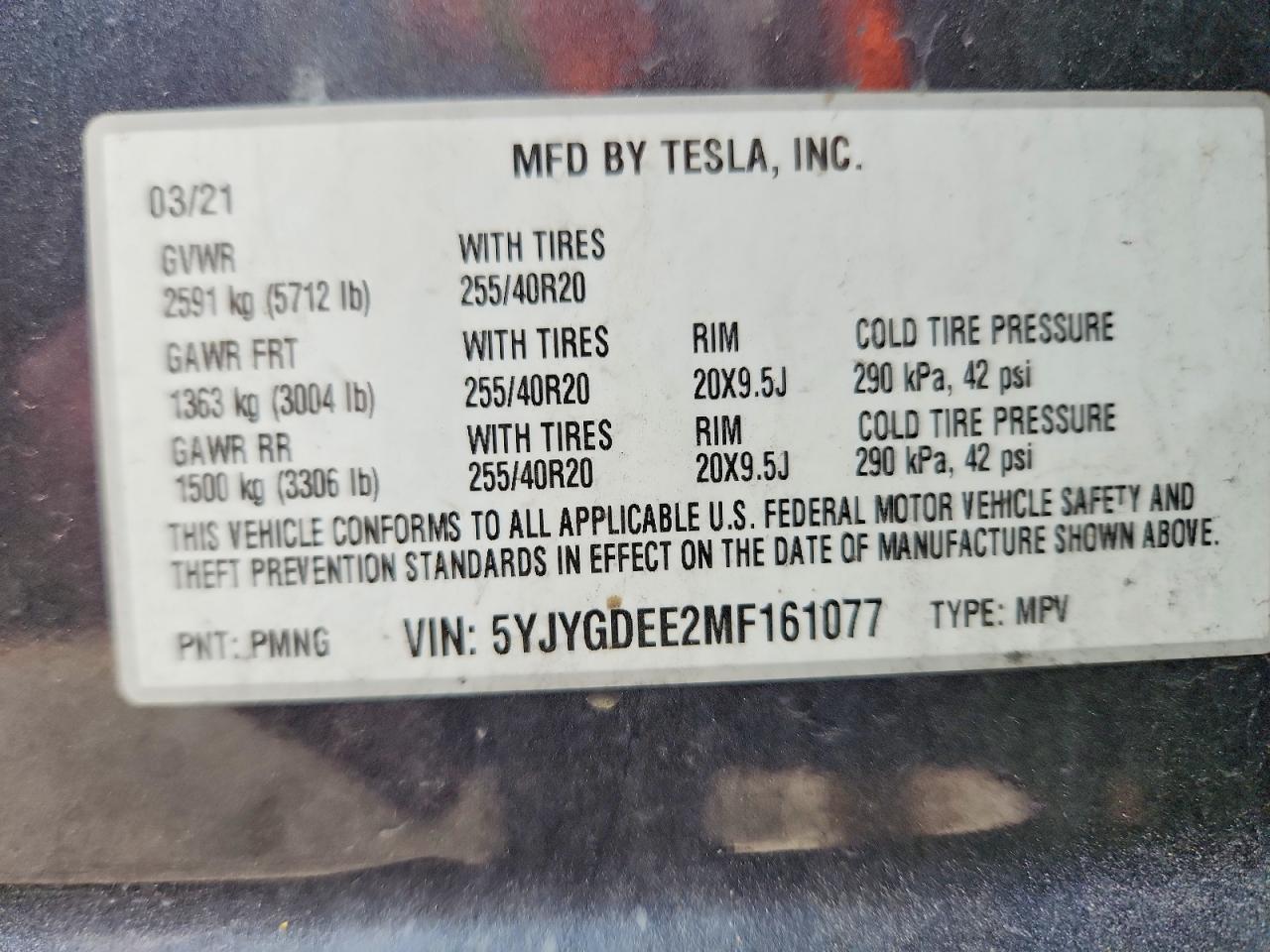 2021 TESLA MODEL Y photo 27