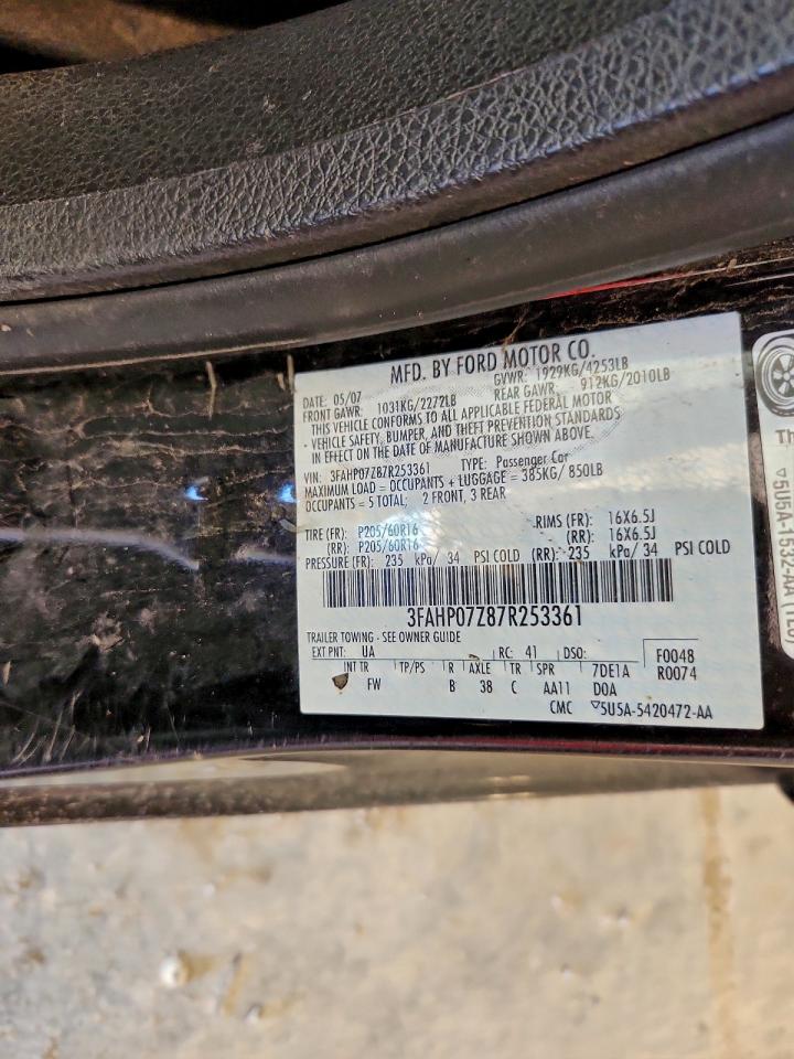2007 FORD FUSION SE photo 13