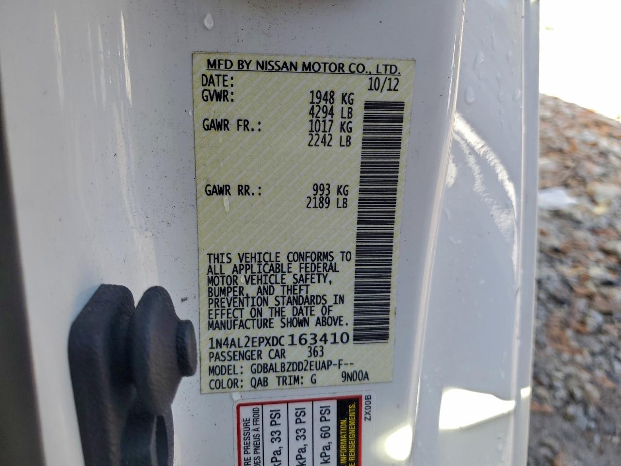 2013 NISSAN ALTIMA 2.5 S photo 23