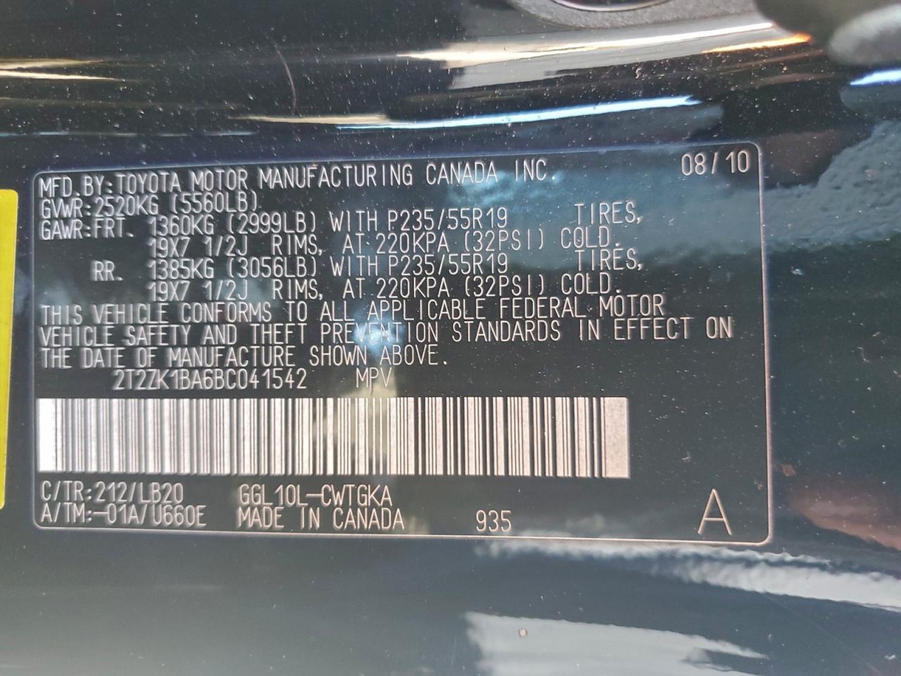 2011 LEXUS RX 350 photo 13