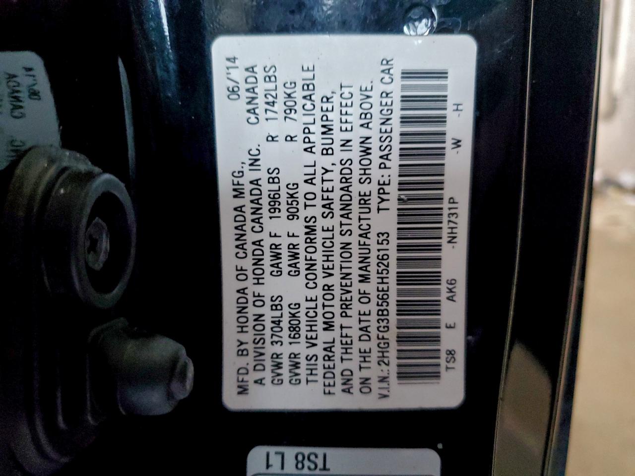 2014 HONDA CIVIC LX photo 37