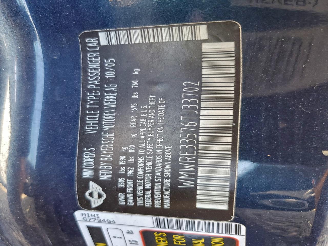 2006 MINI COOPER S photo 12