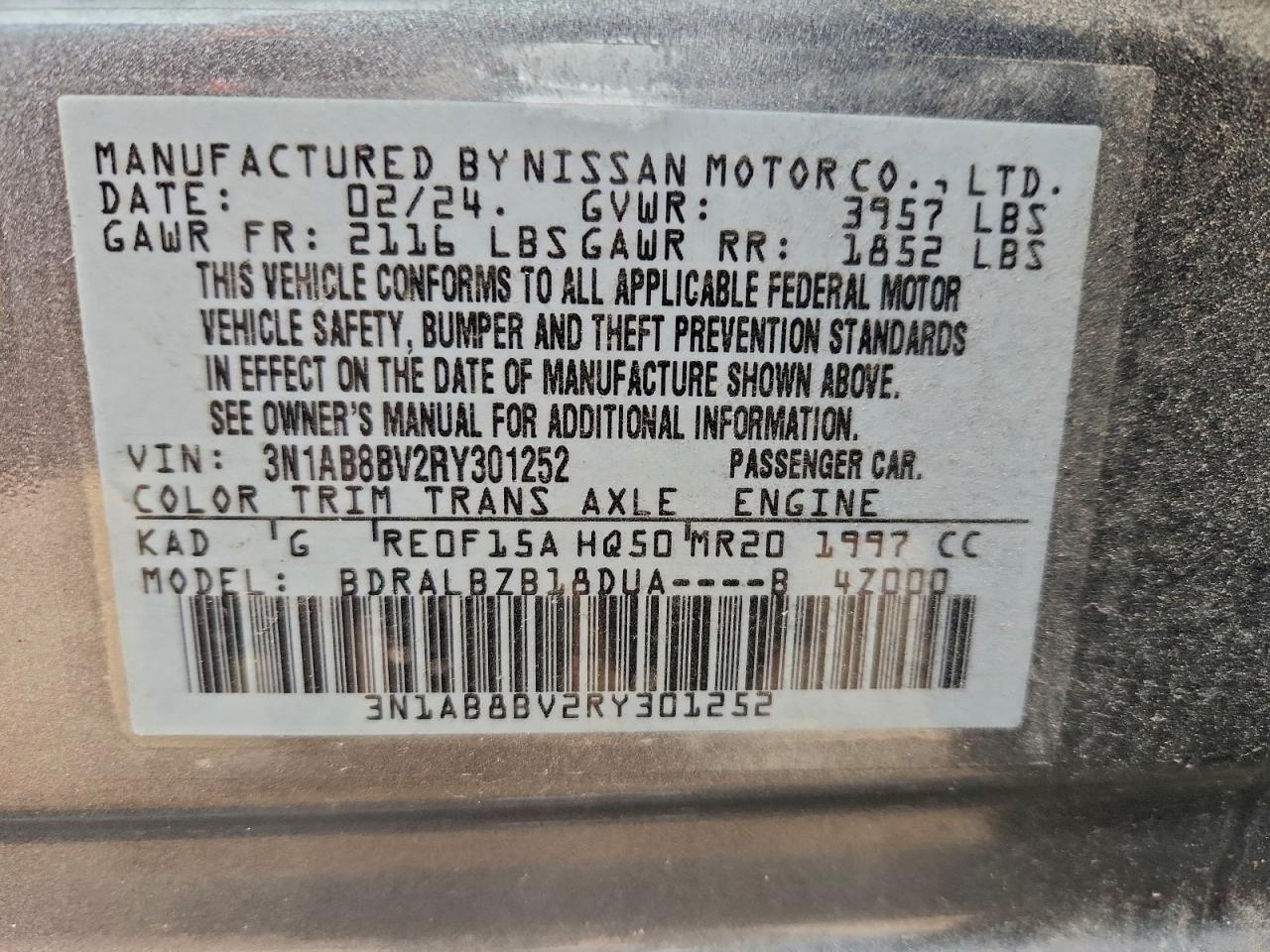 2024 NISSAN SENTRA S photo 13