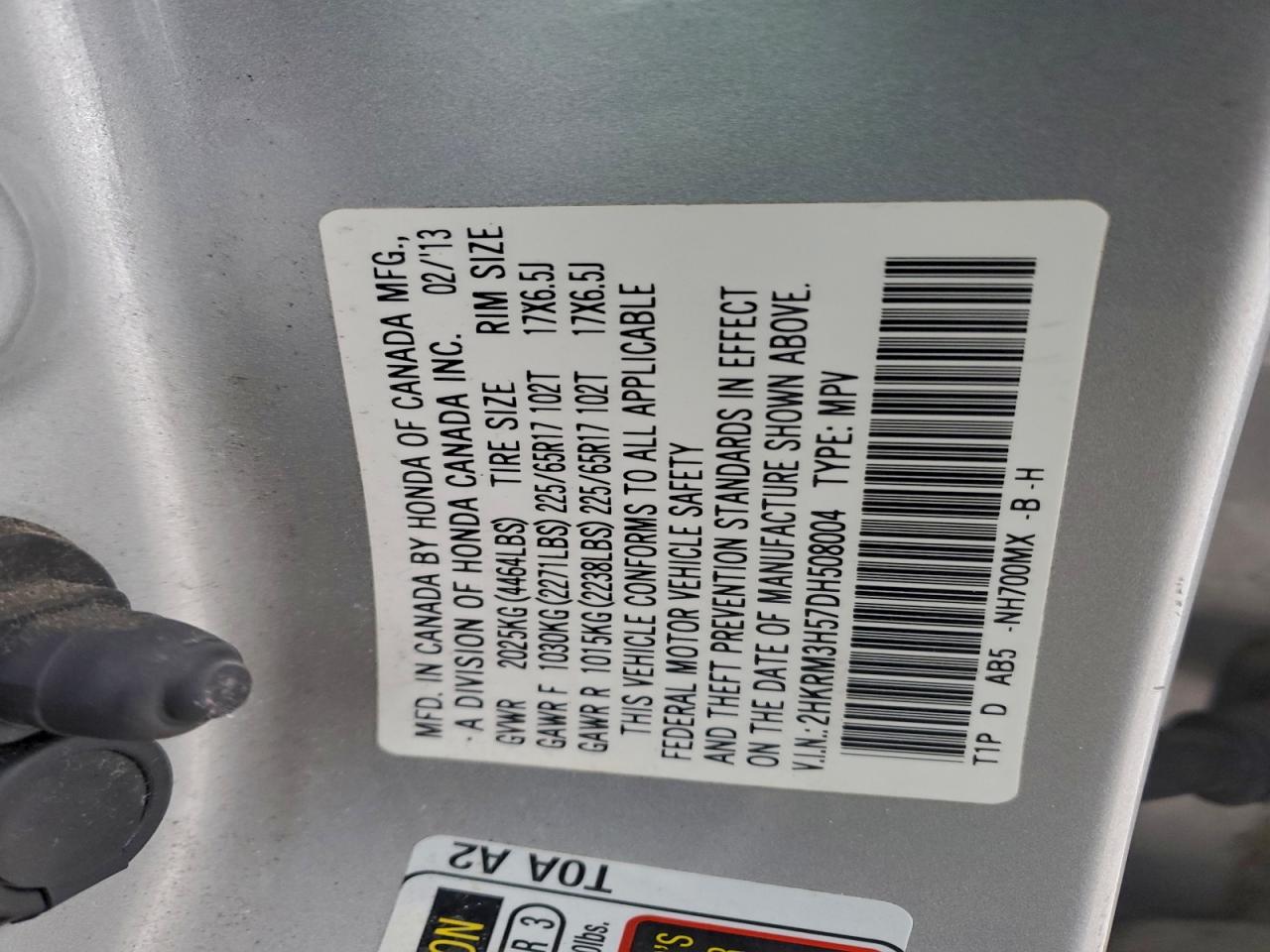 2013 HONDA CR-V EX photo 25
