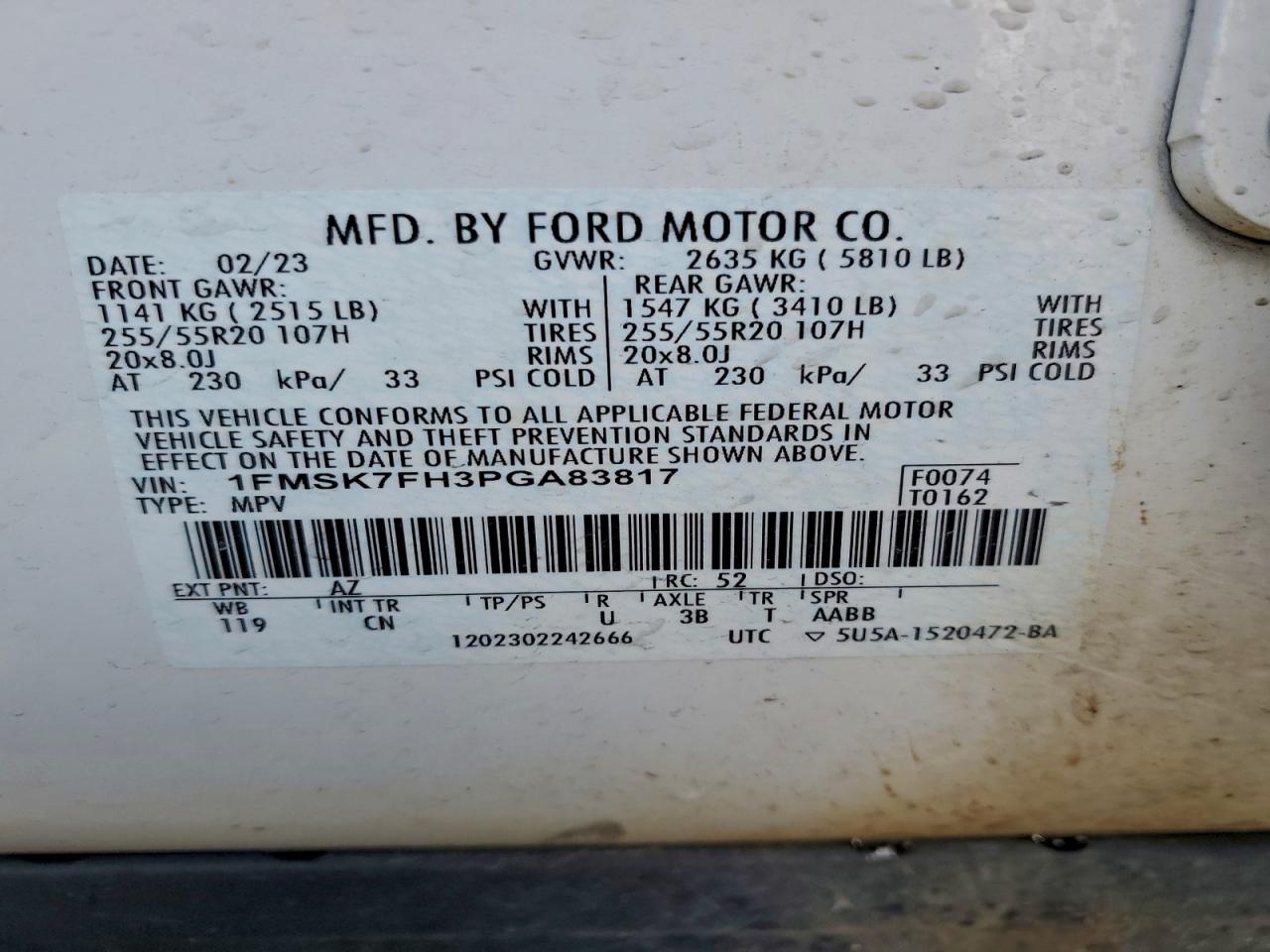 2023 FORD EXPLORER LIMITED photo 27