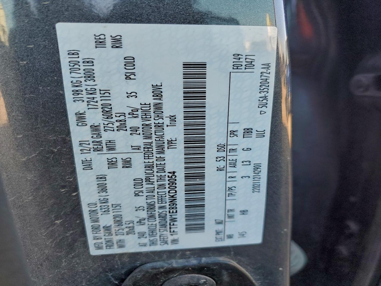 2022 FORD F150 SUPERCREW photo 34