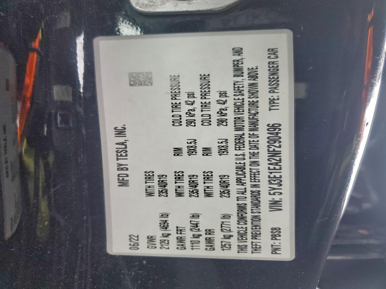 2022 TESLA MODEL 3 photo 34