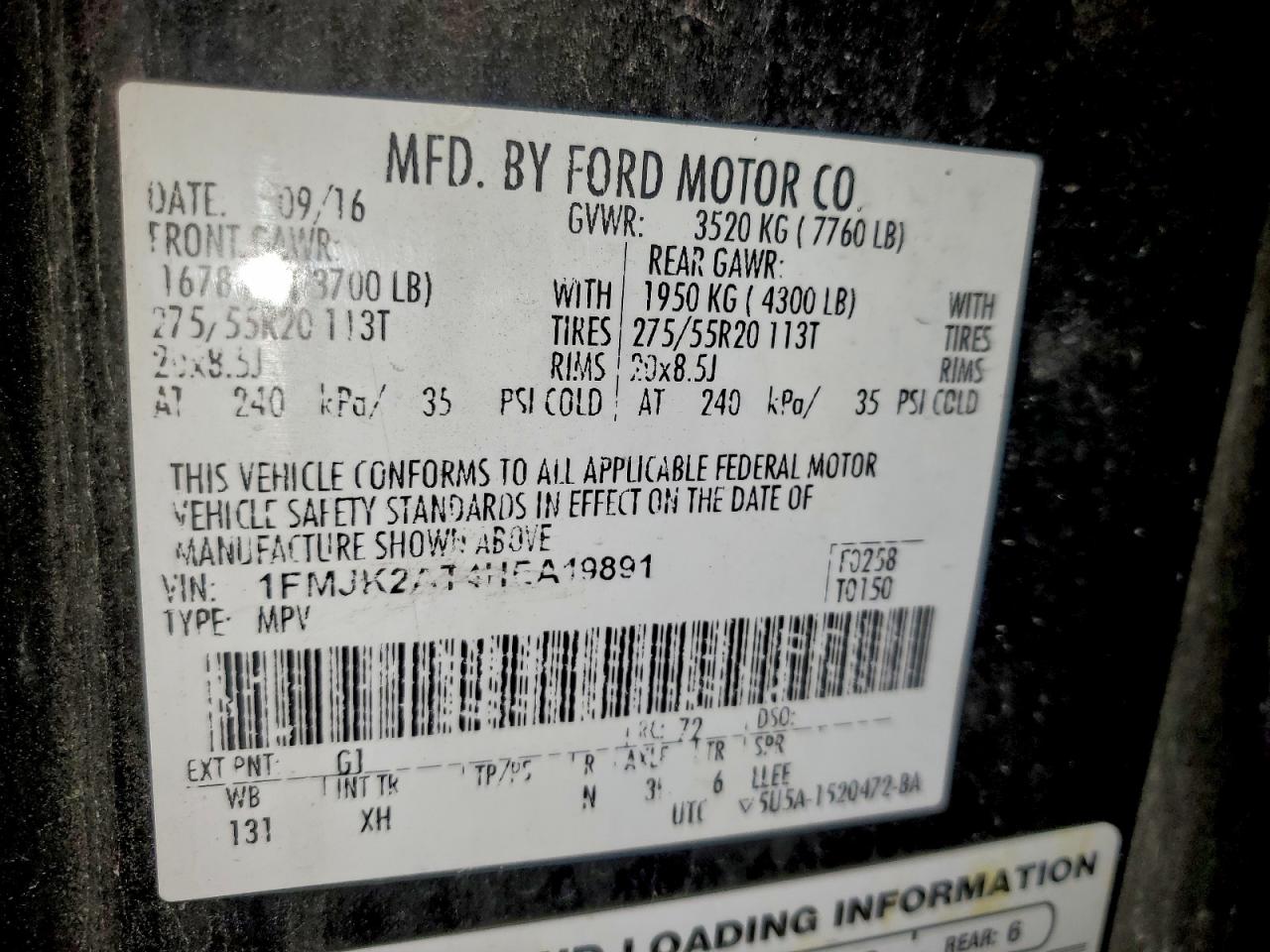2017 FORD EXPEDITION EL LIMITED photo 13