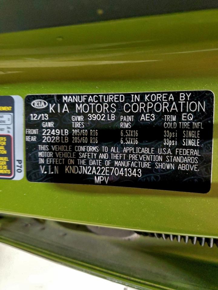 2014 KIA SOUL BASE photo 12