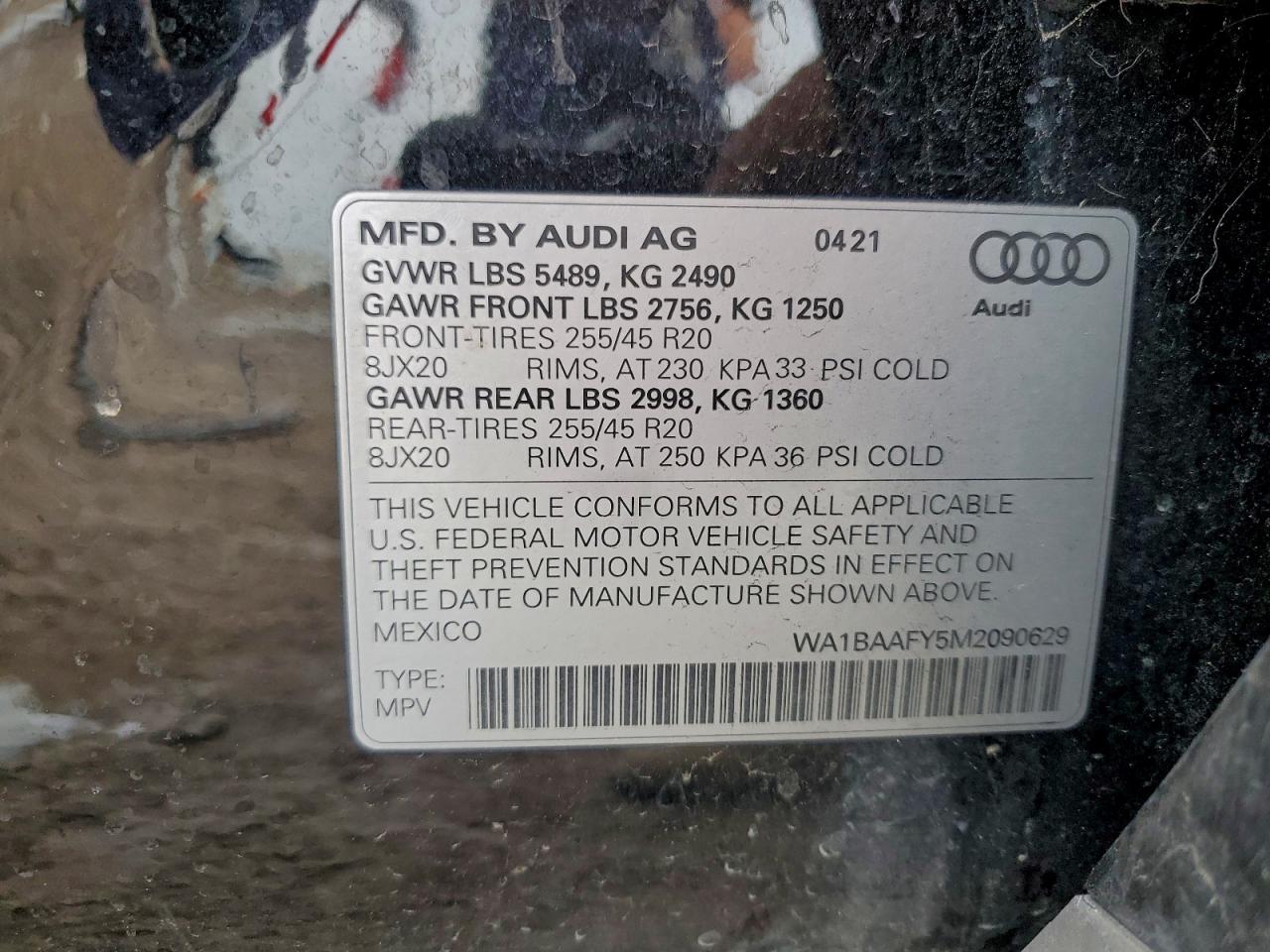 2021 AUDI Q5 PREMIUM PLUS photo 12