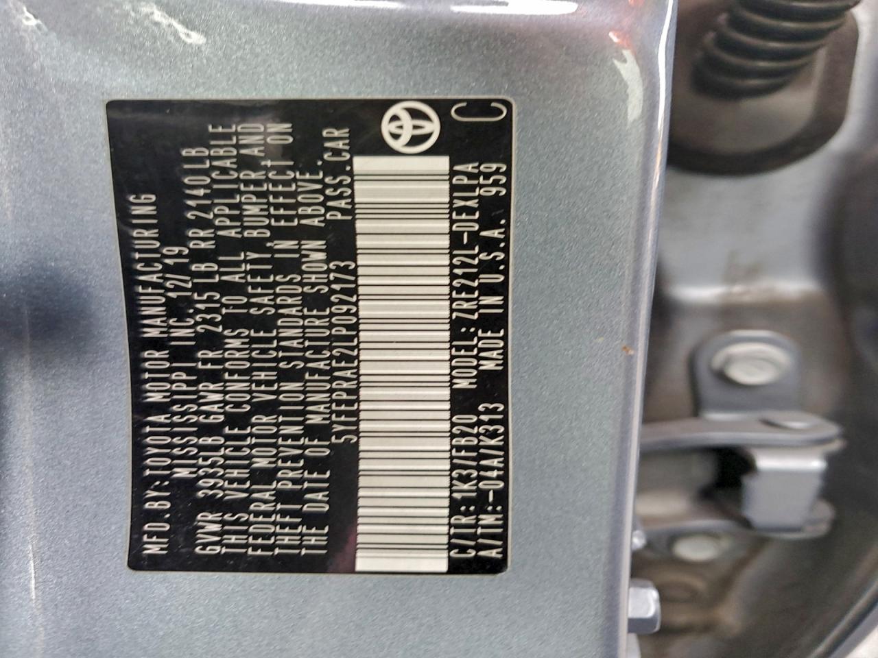 2020 TOYOTA COROLLA LE photo 23