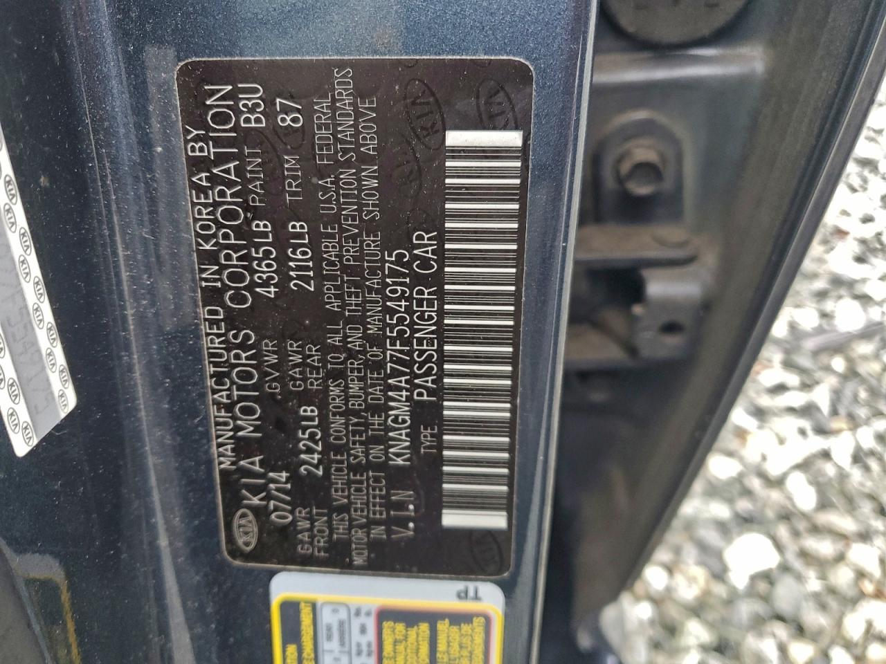 2015 KIA OPTIMA LX photo 12