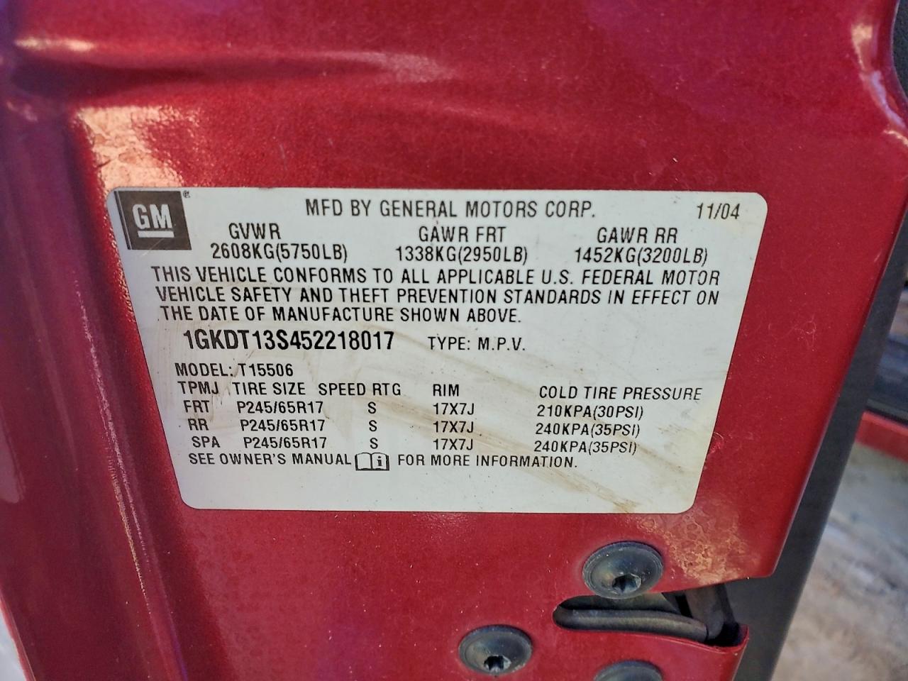 2005 GMC ENVOY photo 12