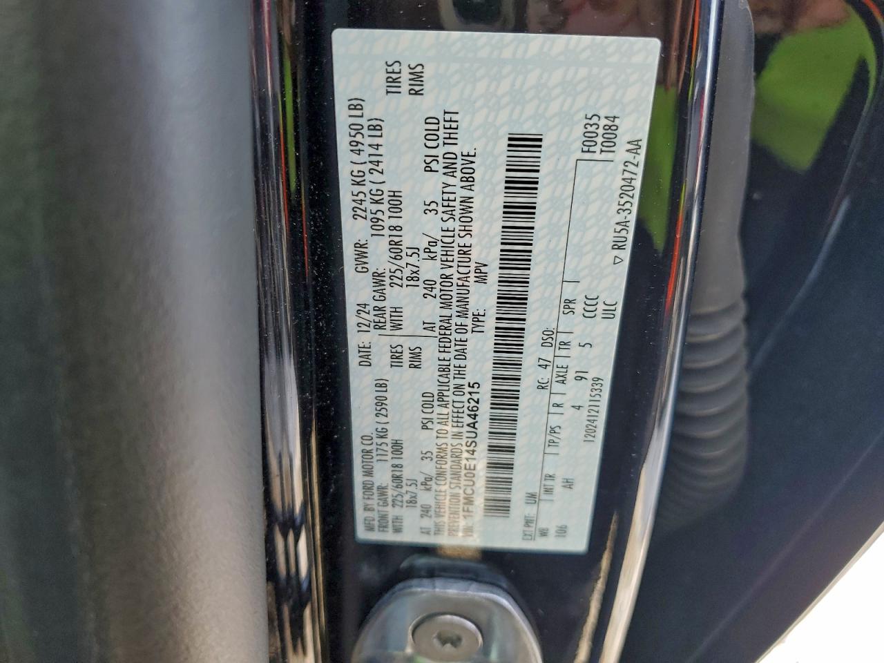 2025 FORD ESCAPE photo 12