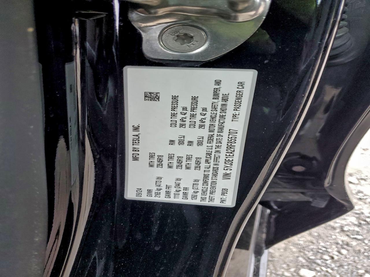 2024 TESLA MODEL 3 photo 23