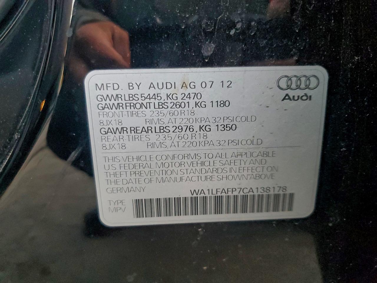 2012 AUDI Q5 PREMIUM PLUS photo 13