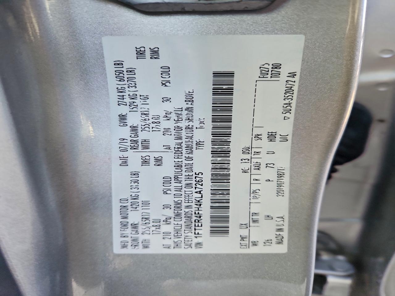 2019 FORD RANGER XL photo 34