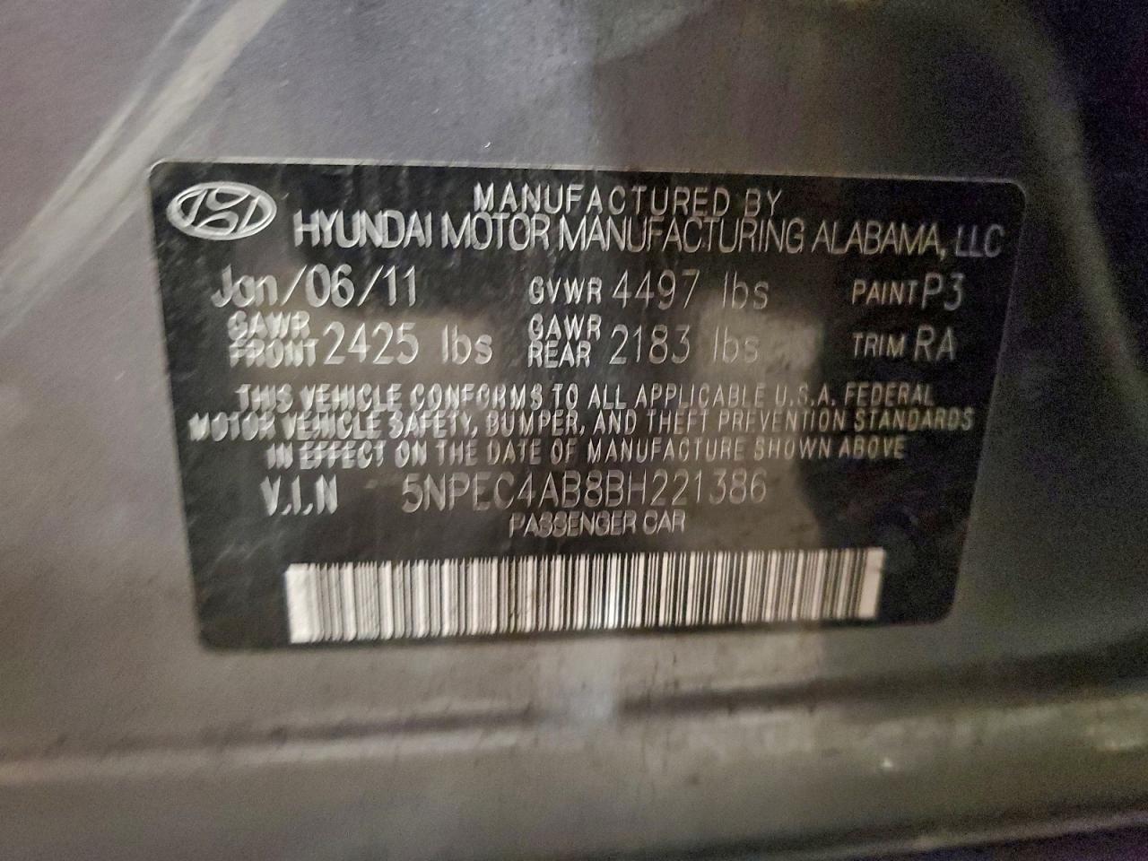 2011 HYUNDAI SONATA SE 2.0T photo 23