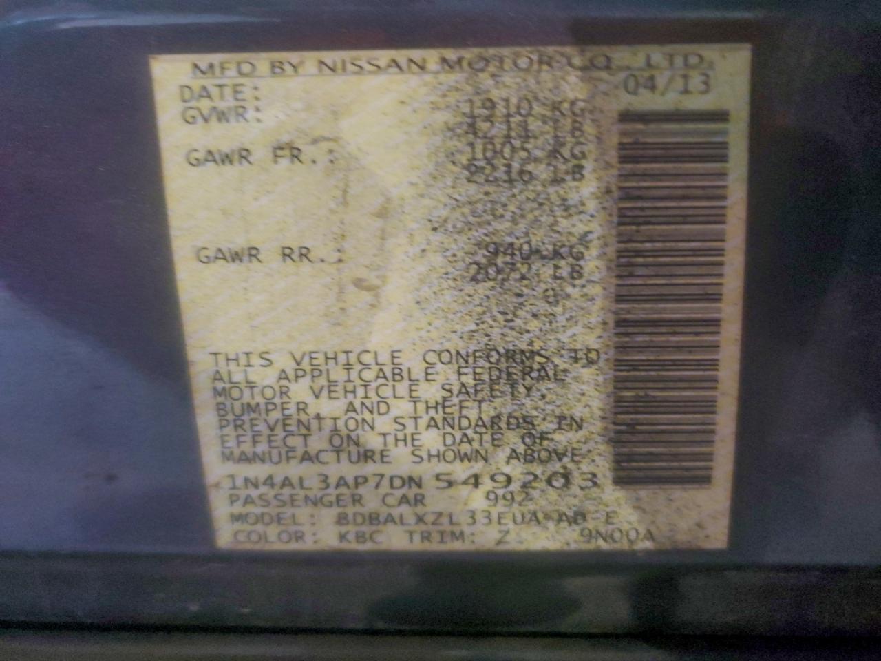 2013 NISSAN ALTIMA 2.5 photo 23
