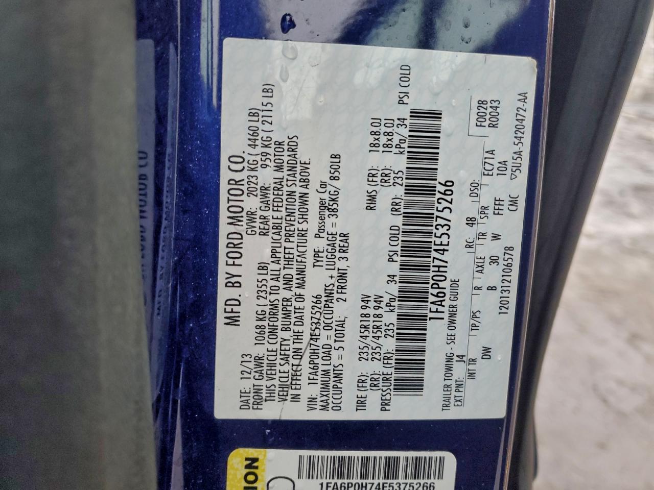 2014 FORD FUSION SE photo 12