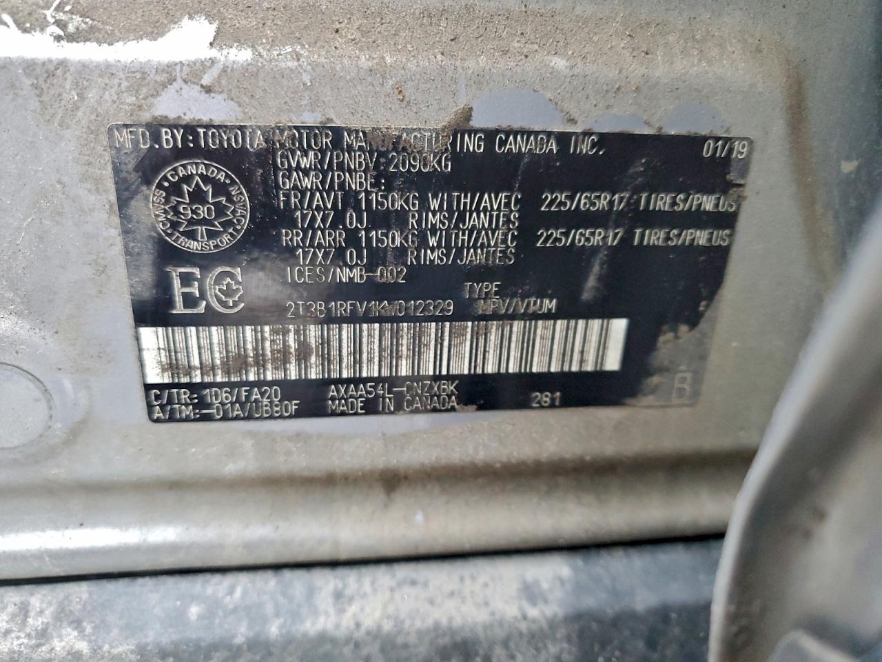 2019 TOYOTA RAV4 LE photo 13