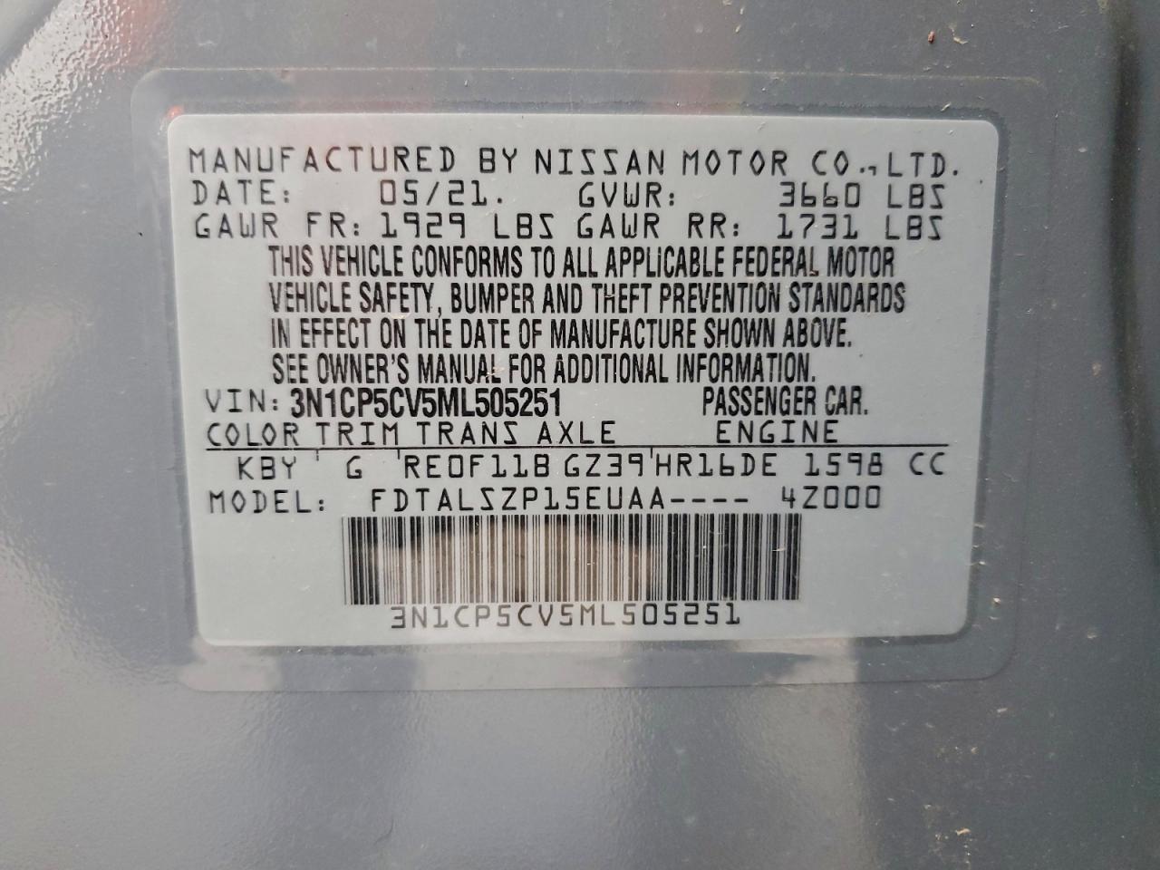 2021 NISSAN KICKS SV photo 23