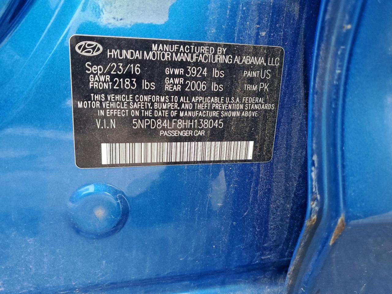 2017 HYUNDAI ELANTRA SE photo 13