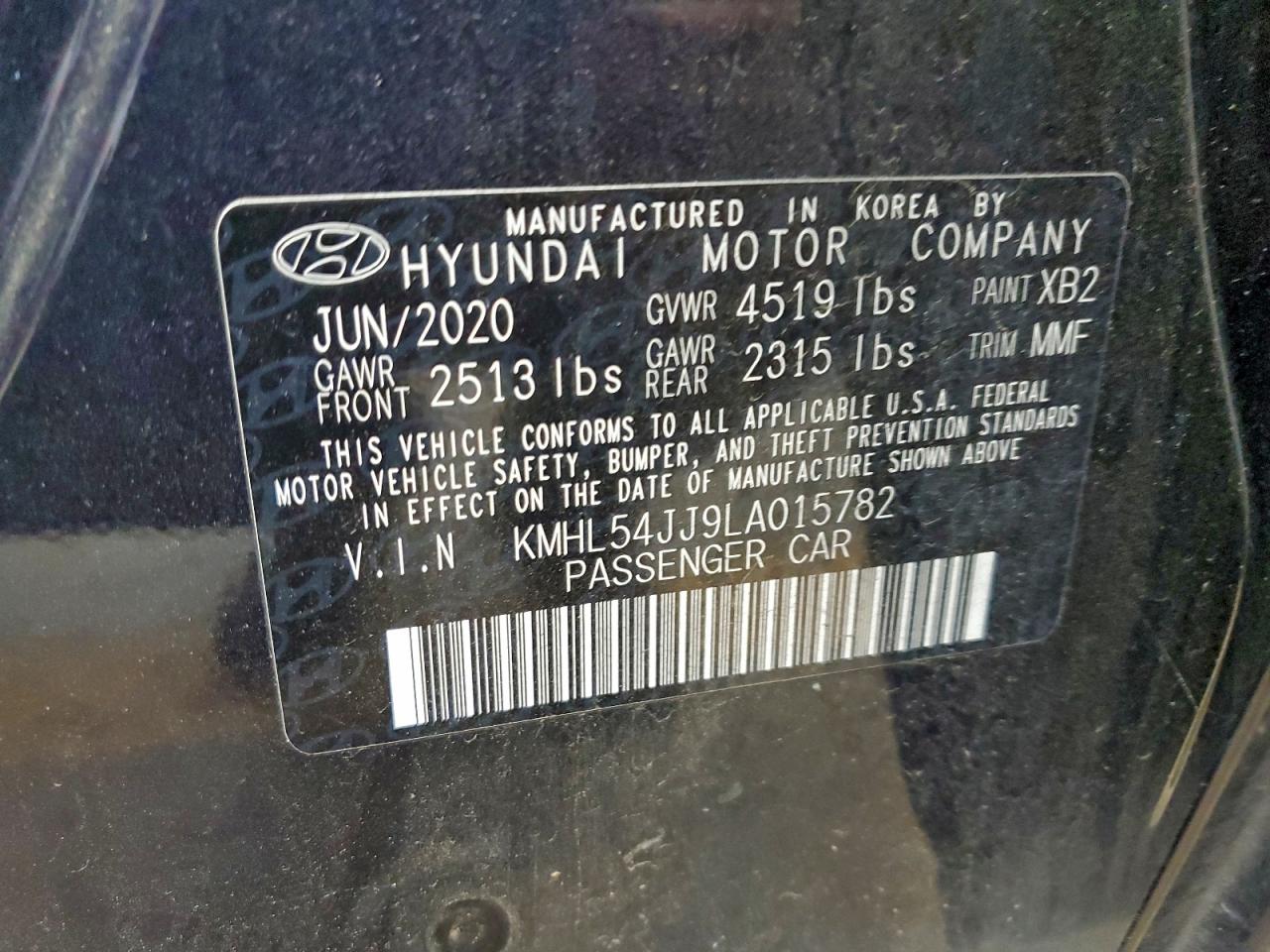 2020 HYUNDAI SONATA HYBRID photo 12