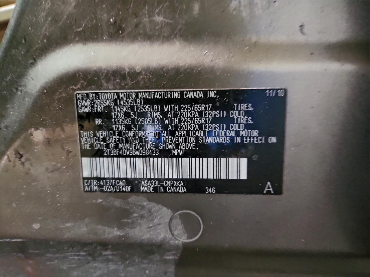 2011 TOYOTA RAV4 BASE photo 13