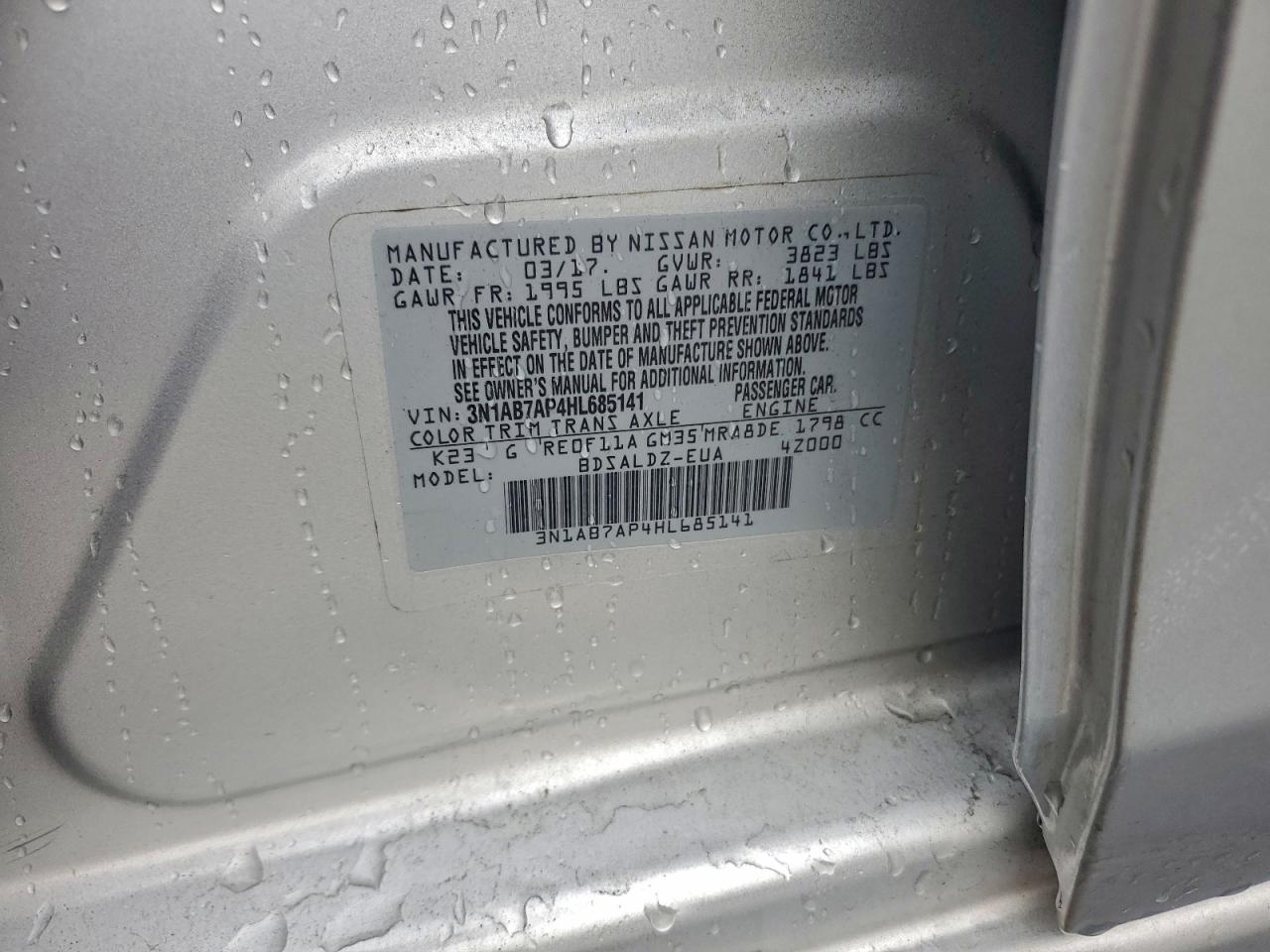 2017 NISSAN SENTRA SV photo 25