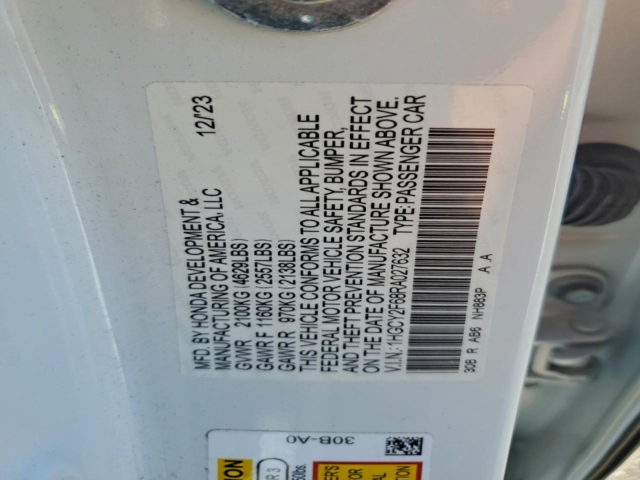 2024 HONDA ACCORD HYBRID EXL photo 14