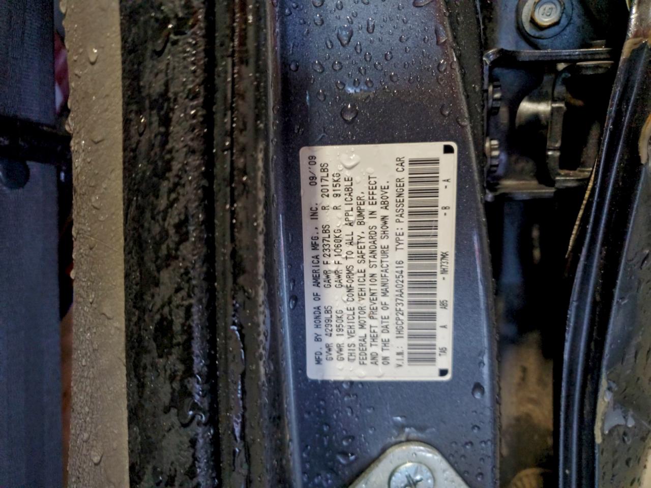 2010 HONDA ACCORD LX photo 34