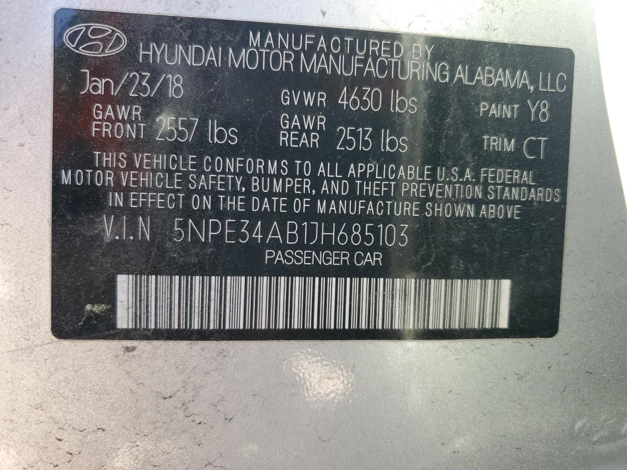 2018 HYUNDAI SONATA SPORT photo 25