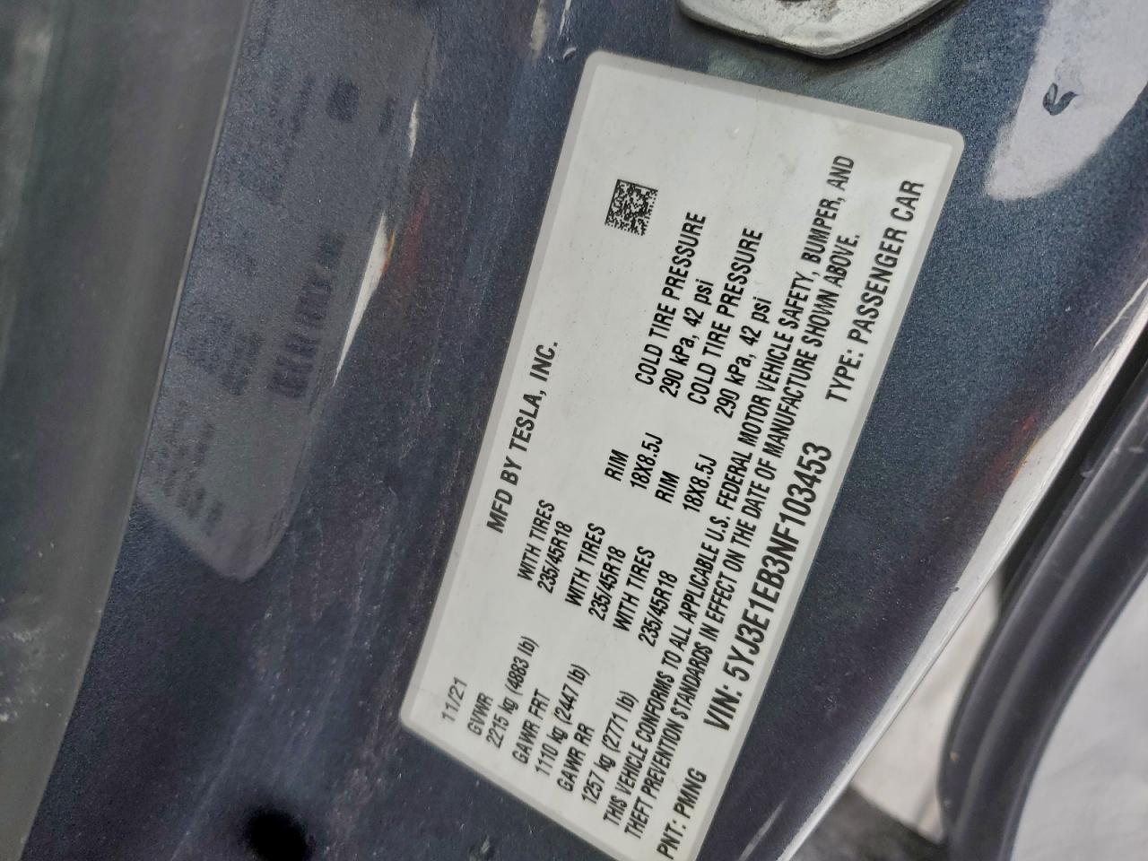 2022 TESLA MODEL 3 photo 23