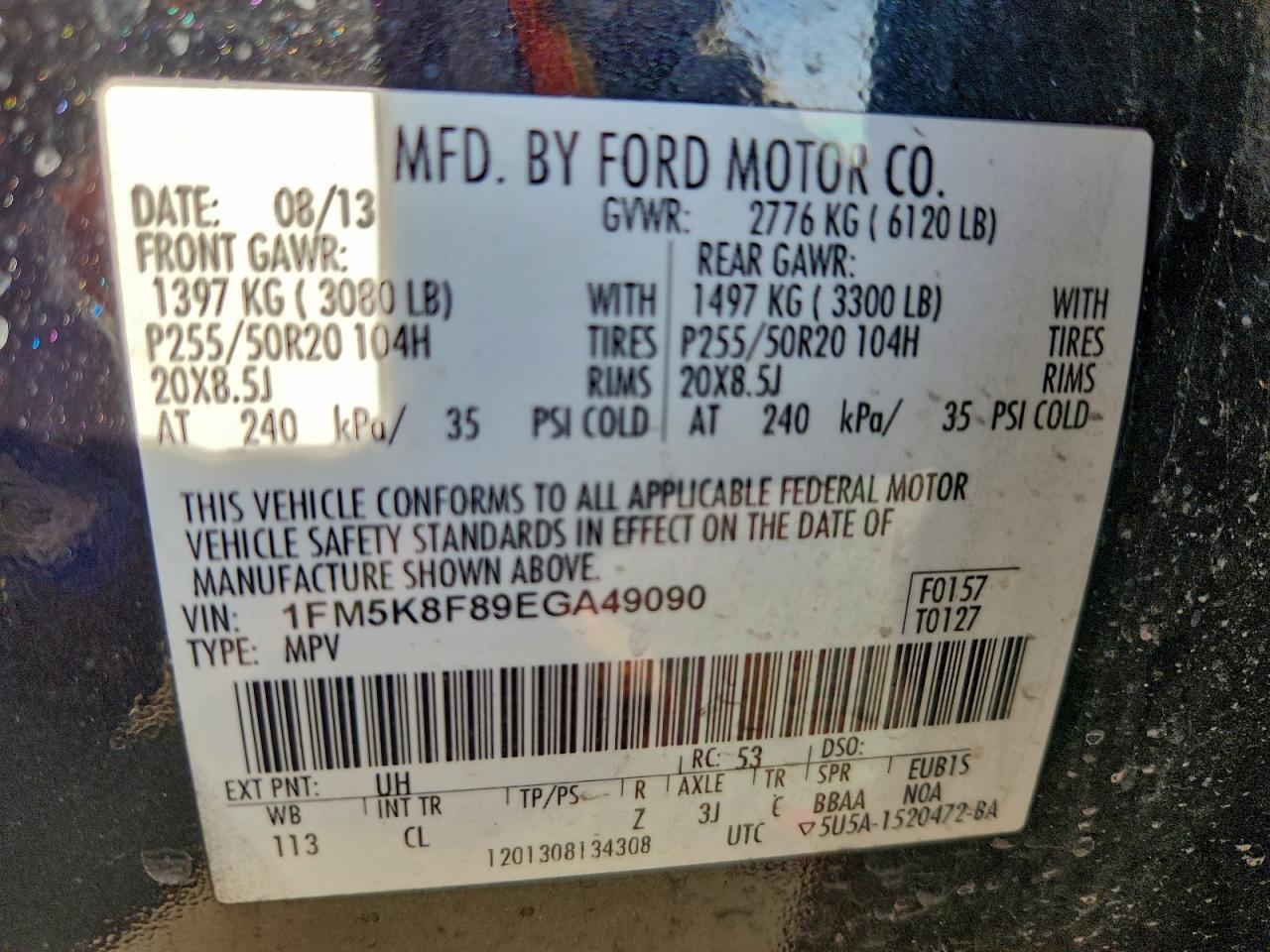 2014 FORD EXPLORER LIMITED photo 13