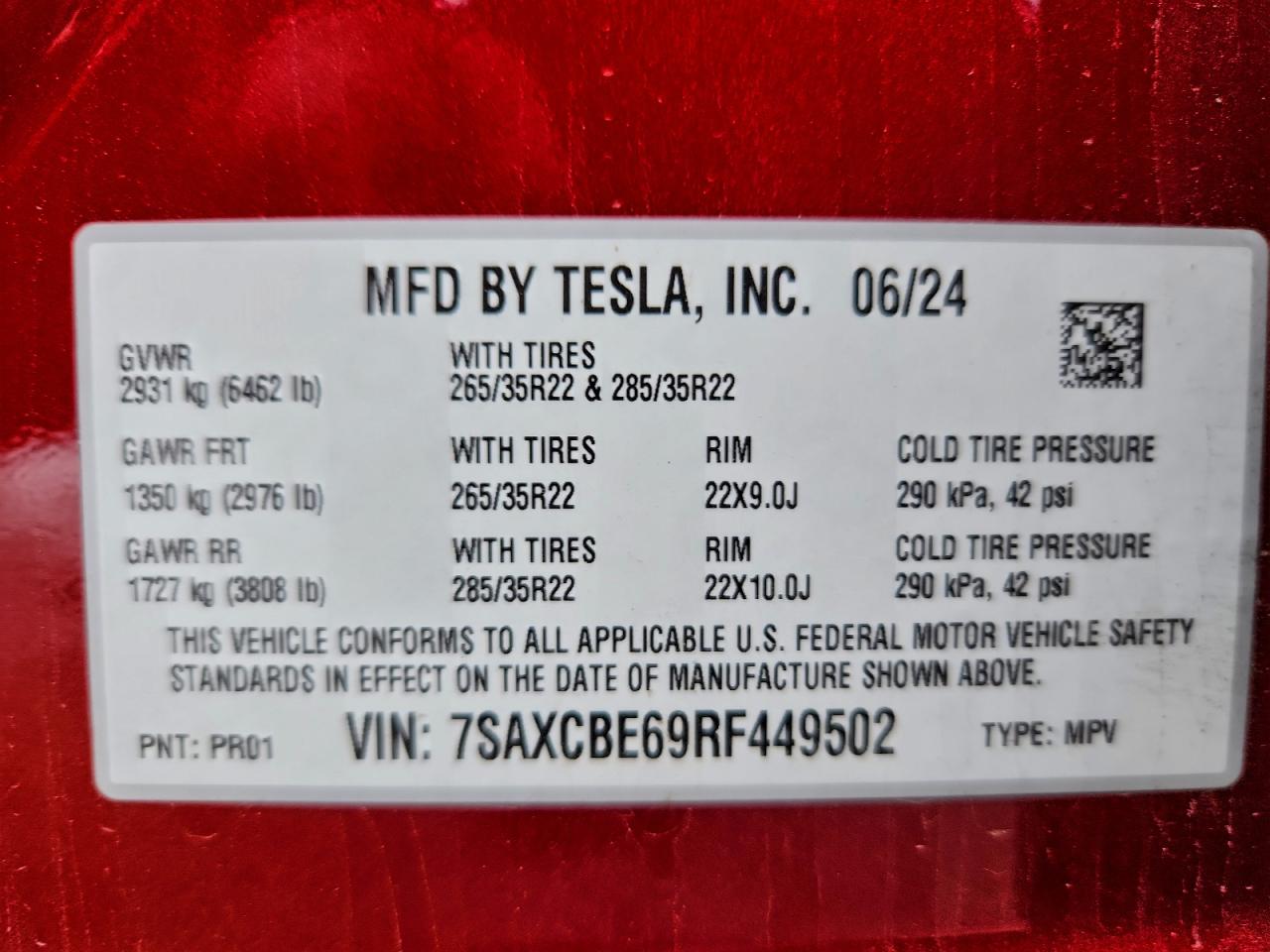 2024 TESLA MODEL X photo 14