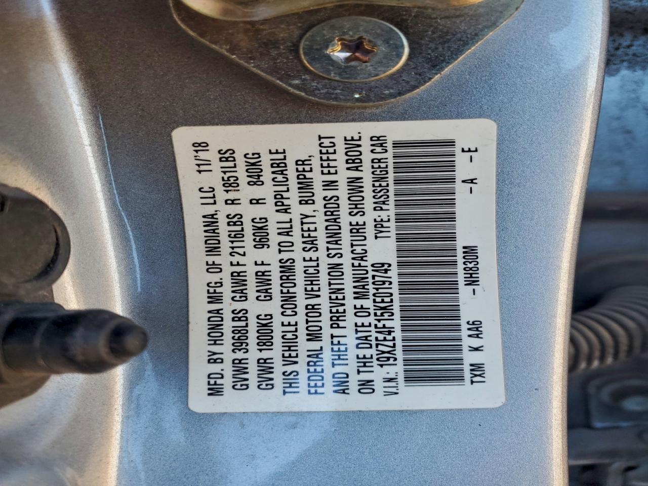 2019 HONDA INSIGHT LX photo 37