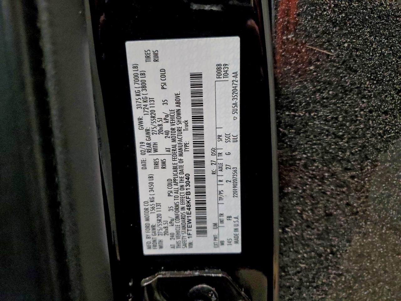 2019 FORD F150 SUPERCREW photo 12