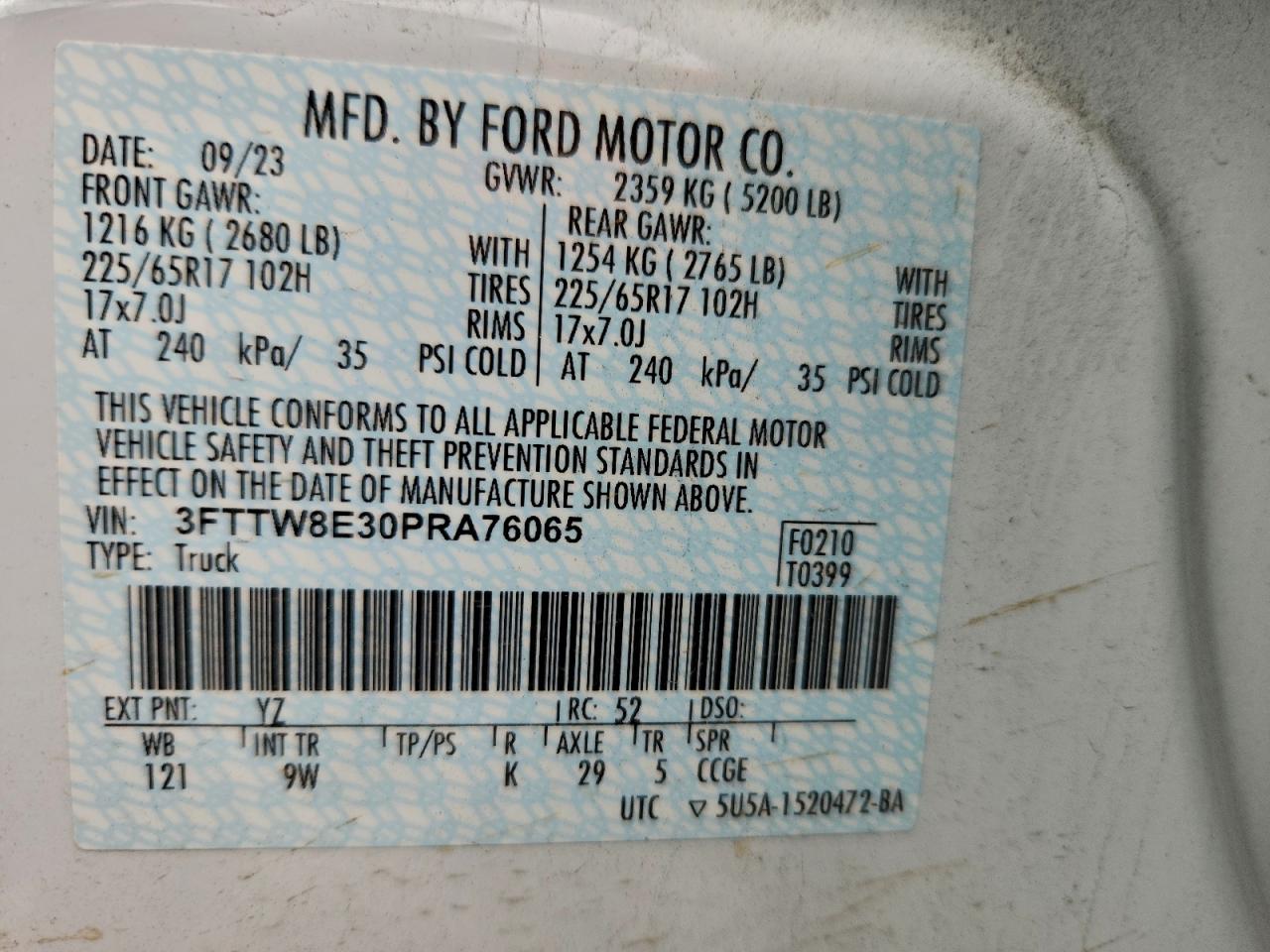 2023 FORD MAVERICK XL photo 23