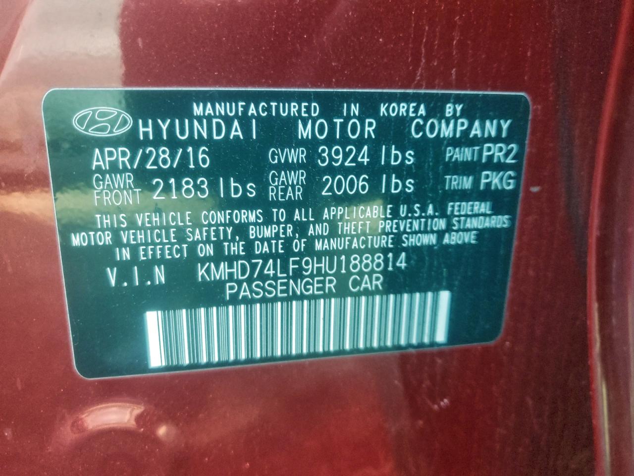 2017 HYUNDAI ELANTRA SE photo 23