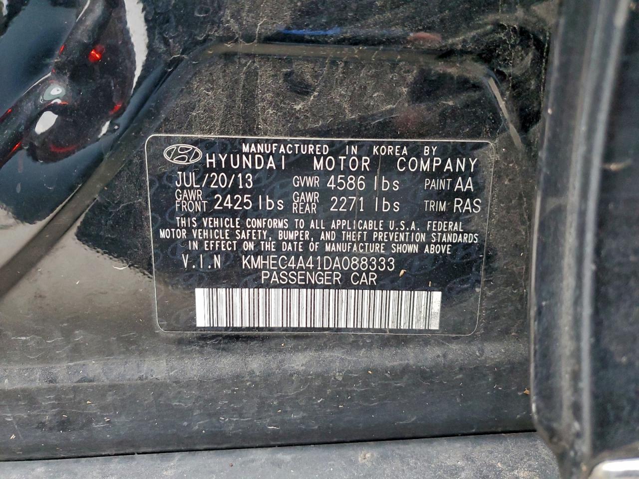 2013 HYUNDAI SONATA HYBRID photo 13