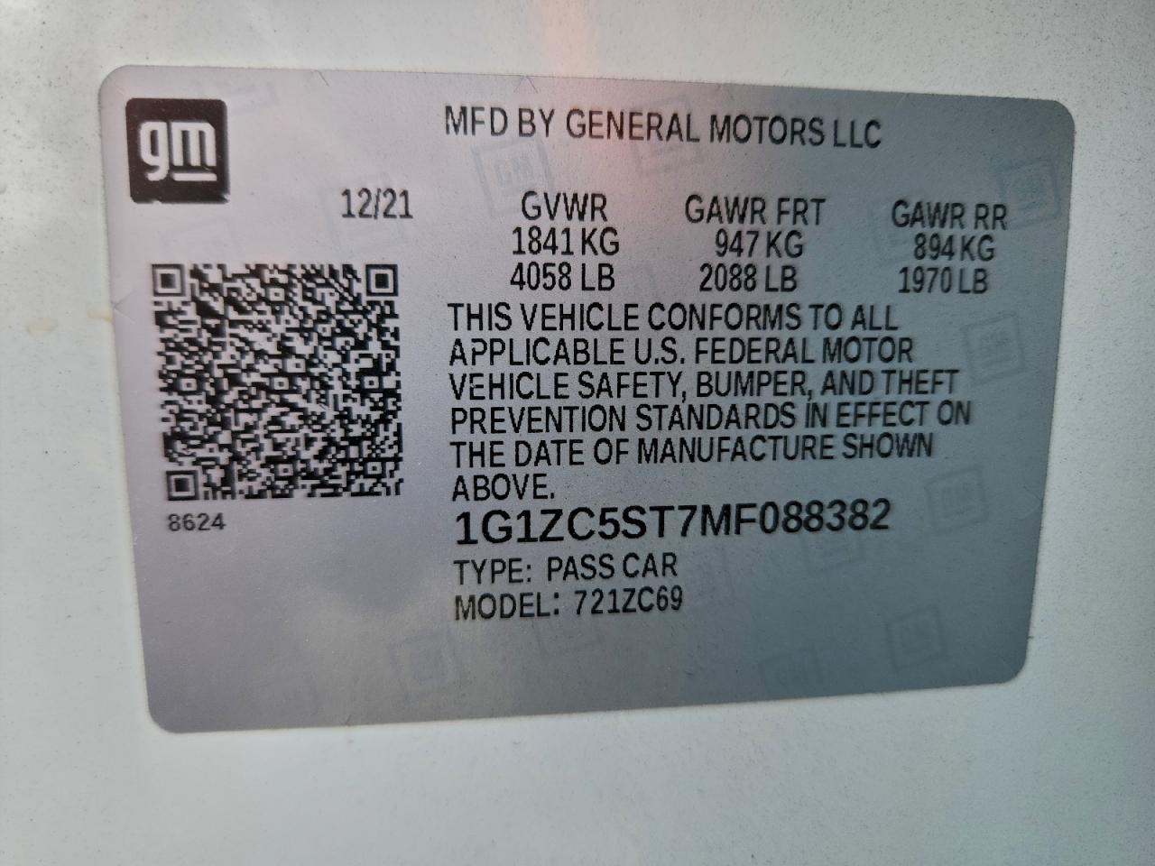 2021 CHEVROLET MALIBU LS photo 23