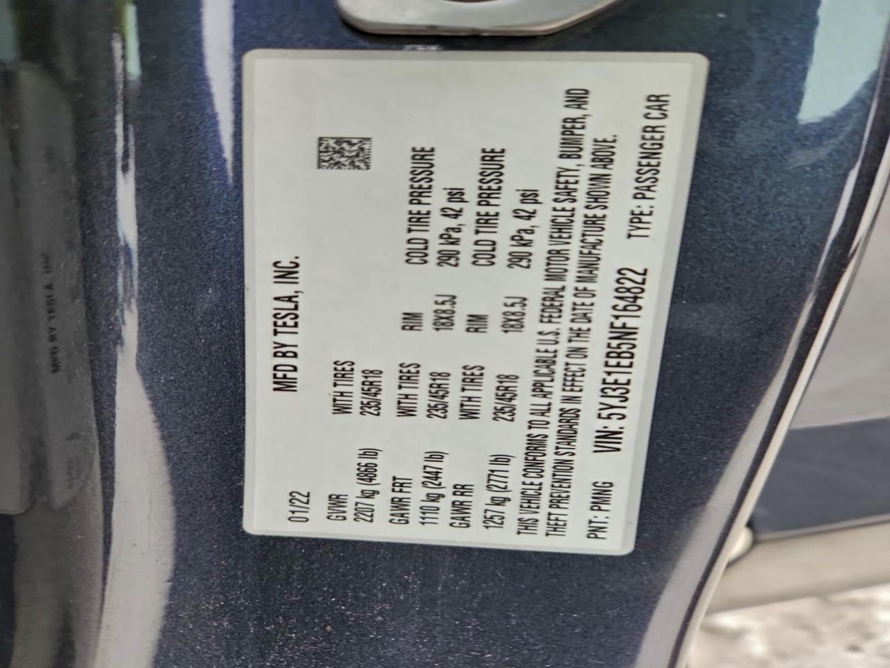 2022 TESLA MODEL 3 photo 25