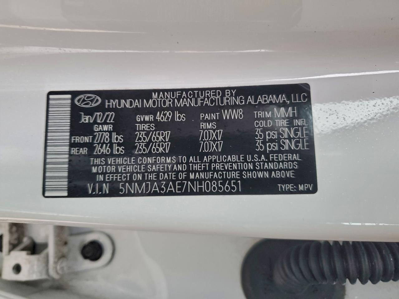 2022 HYUNDAI TUCSON SE photo 13