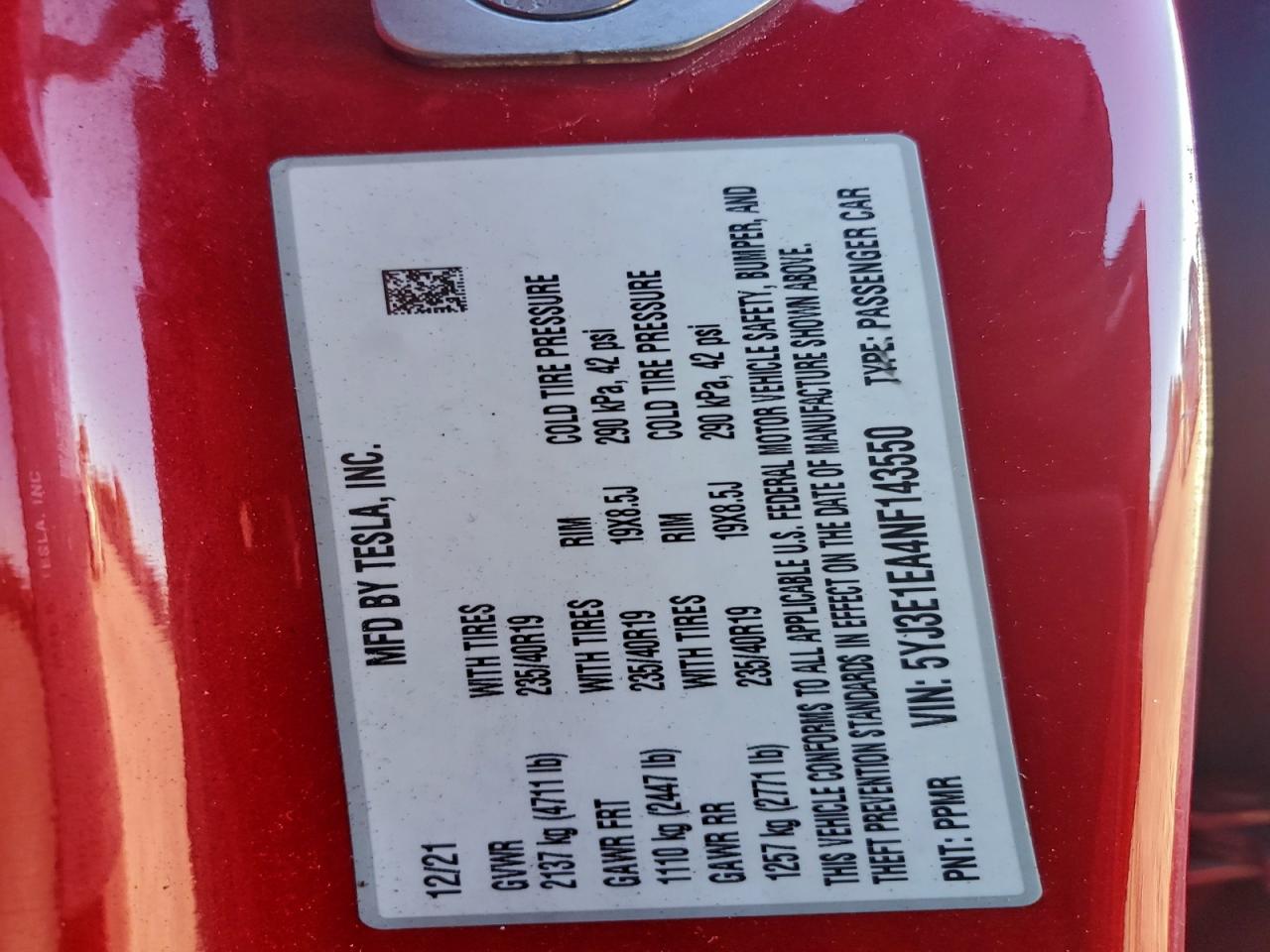 2022 TESLA MODEL 3 photo 25