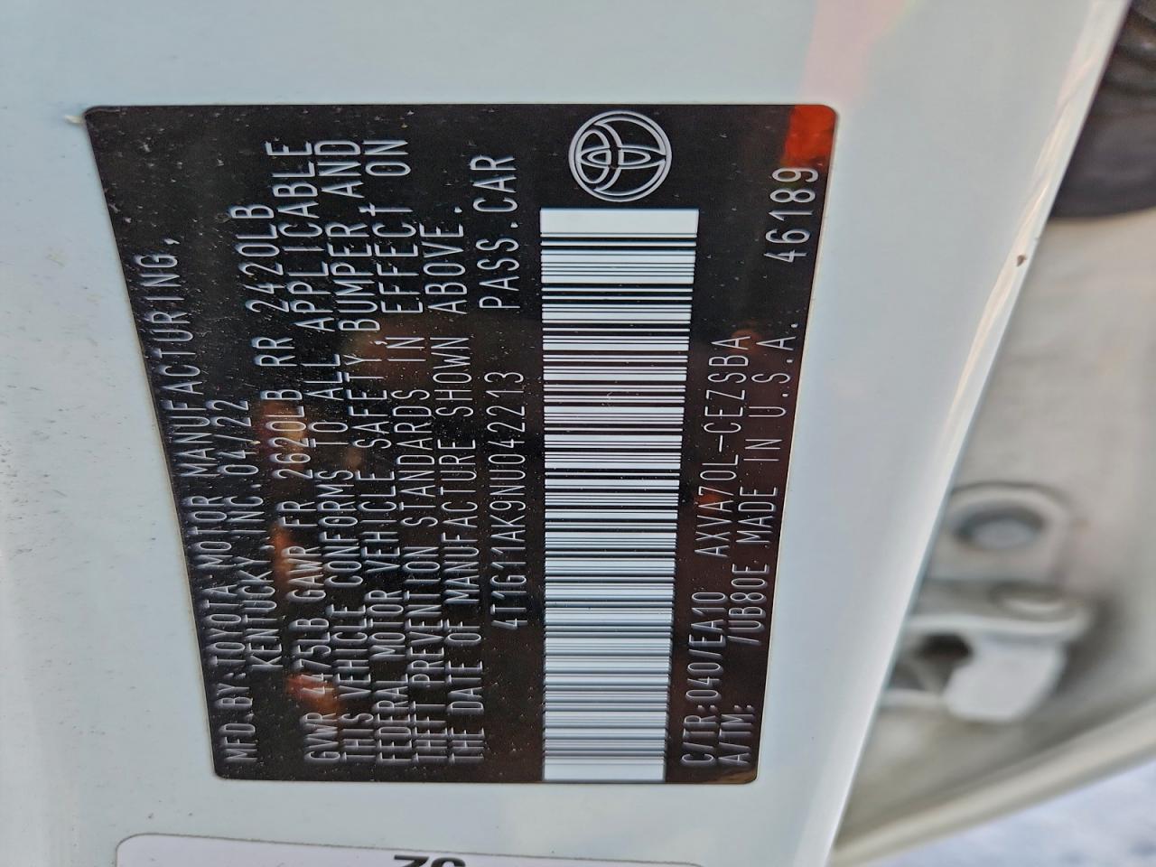 2022 TOYOTA CAMRY SE photo 12