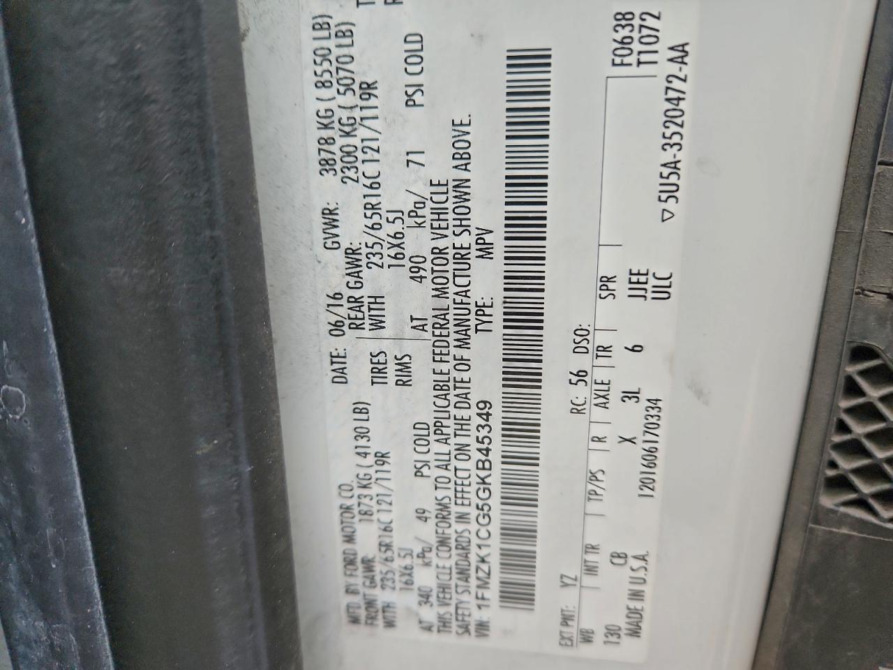 2016 FORD TRANSIT T-150 photo 25
