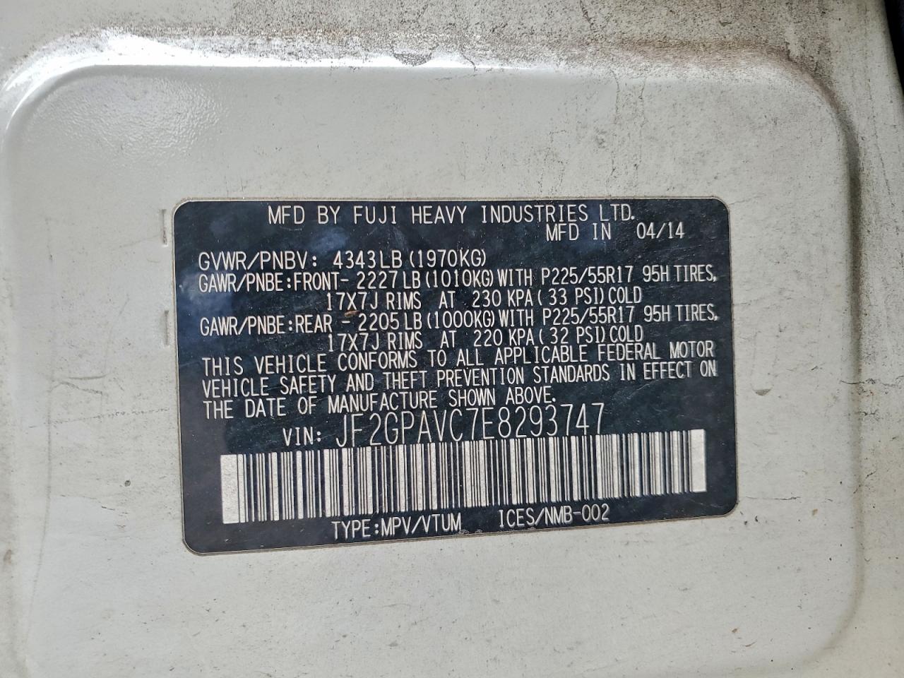 2014 SUBARU XV CROSSTREK 2.0 PREMIUM photo 25