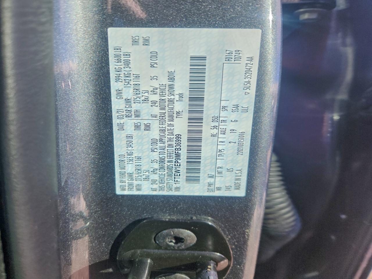 2021 FORD F150 SUPERCREW photo 12