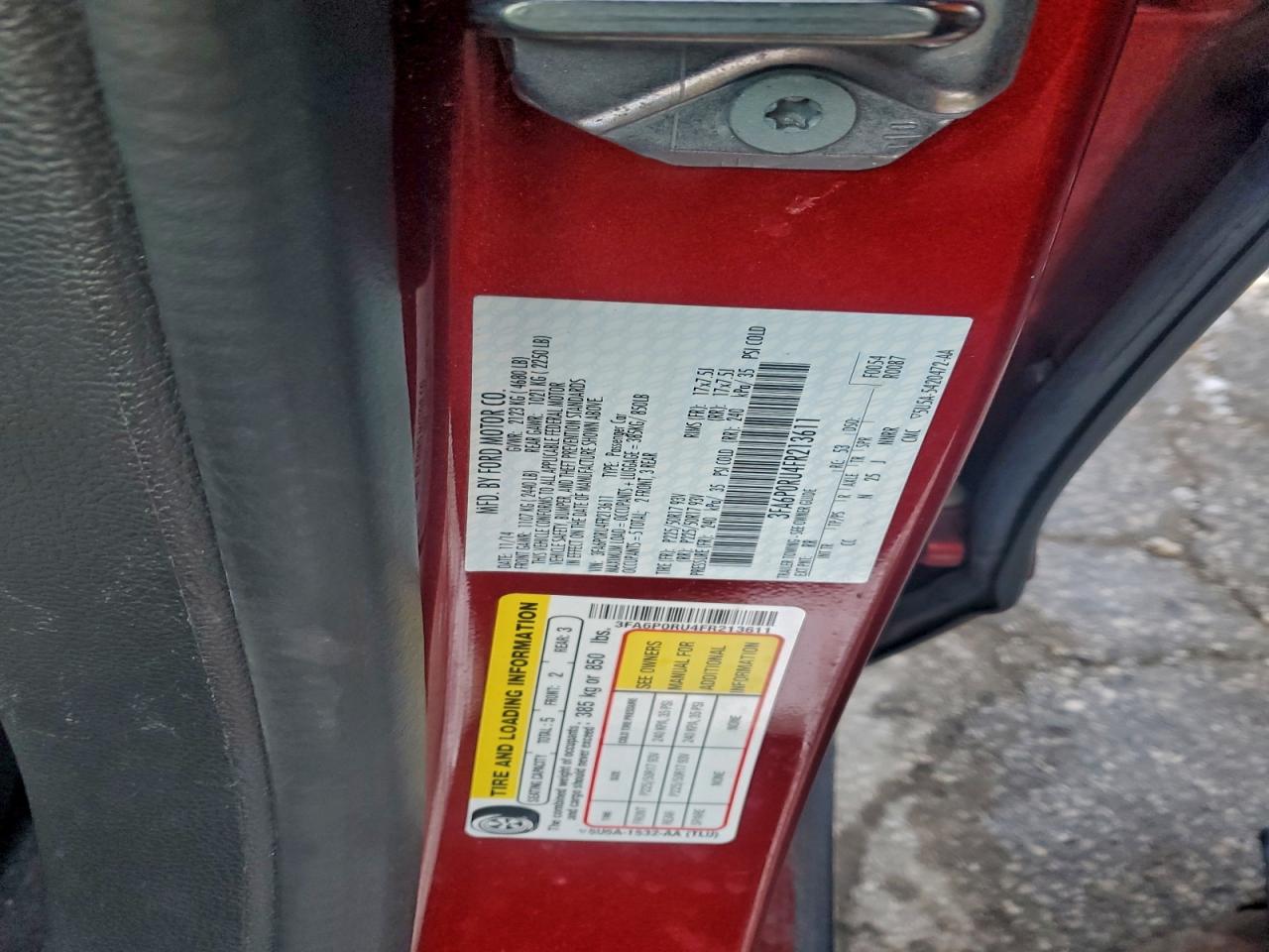 2015 FORD FUSION TITANIUM HEV photo 34